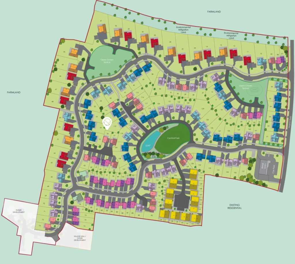 Bowsfield Great Ellingham site map, showing Plot 56