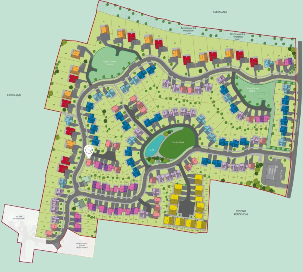 Bowsfield Great Ellingham site map, showing Plot 63