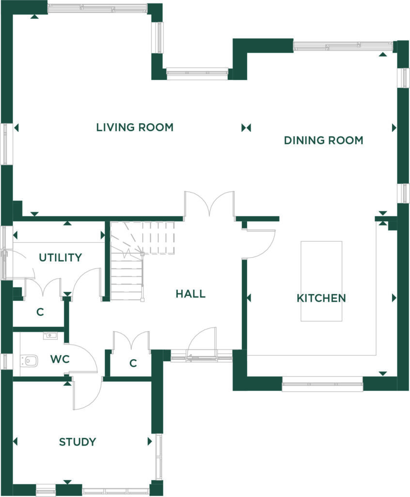 Floor Plan - E10 - Ground Floor - Handed
